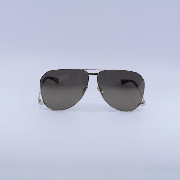 Saint Laurent SL690DUST 004 Sunglasses Gold Aviator Frame, Brown Lenses - Picture 3 of 11